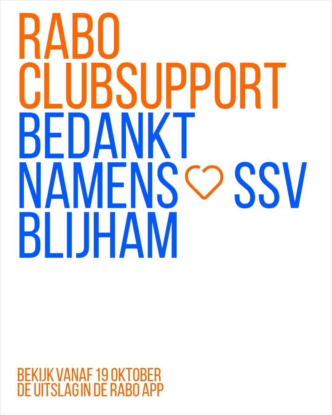 Rabo ClubSupport actie SSV Blijham